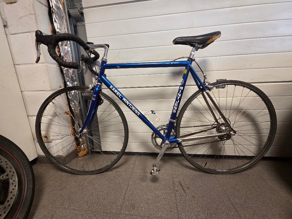 Vintage blauwe koersfiets Eddy Merckx, 51 tot 55 cm, Ophalen, Eddy Merckx, Jaren '60 of nieuwer