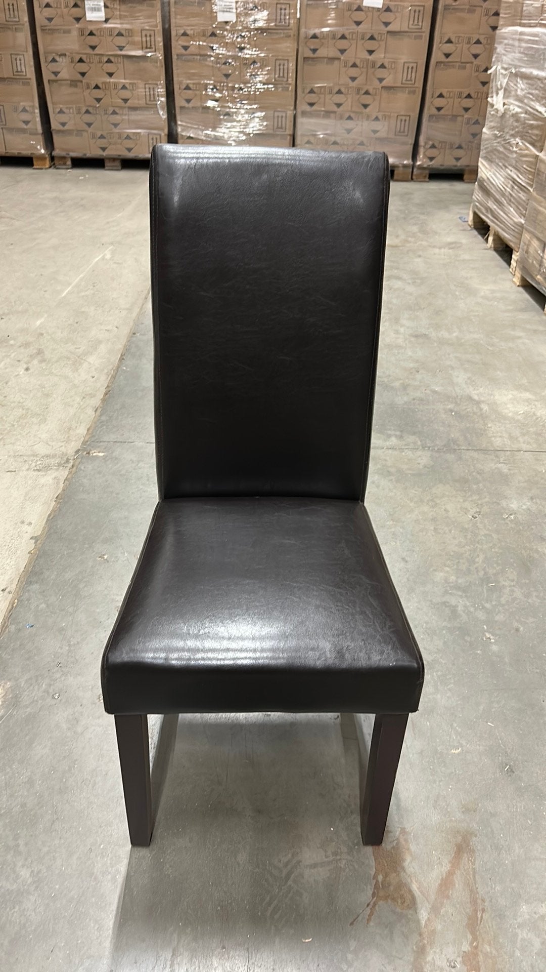 Chaise similicuir brune, Maison & Meubles, Chaises, Comme neuf, Enlèvement, Cinq, Six Chaises ou plus, Moderne