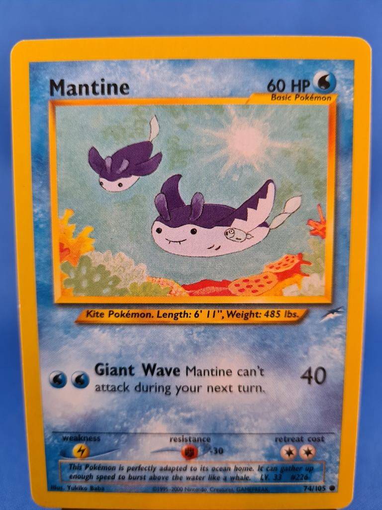 Mantine 74/105 - Neo Destiny, Hobby en Vrije tijd, Verzamelkaartspellen | Pokémon, Verzenden, Gebruikt