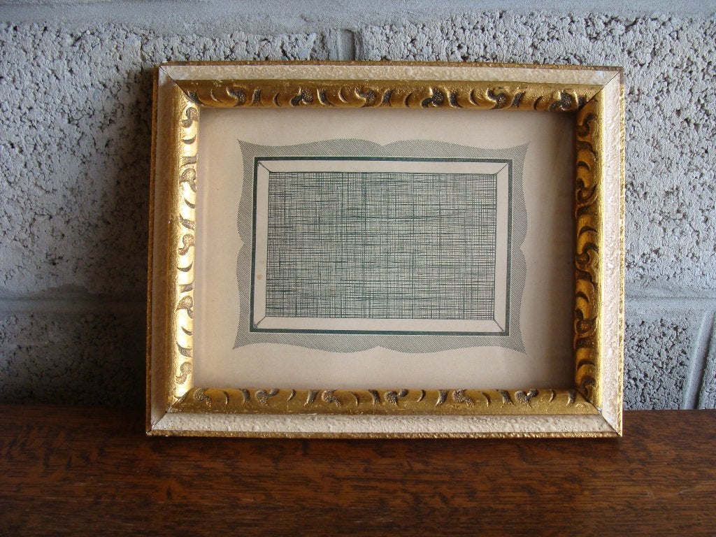 ancien cadre sculpté en chêne avec vitre, vintage, Ophalen, 23 cm, Met glas, 29 cm