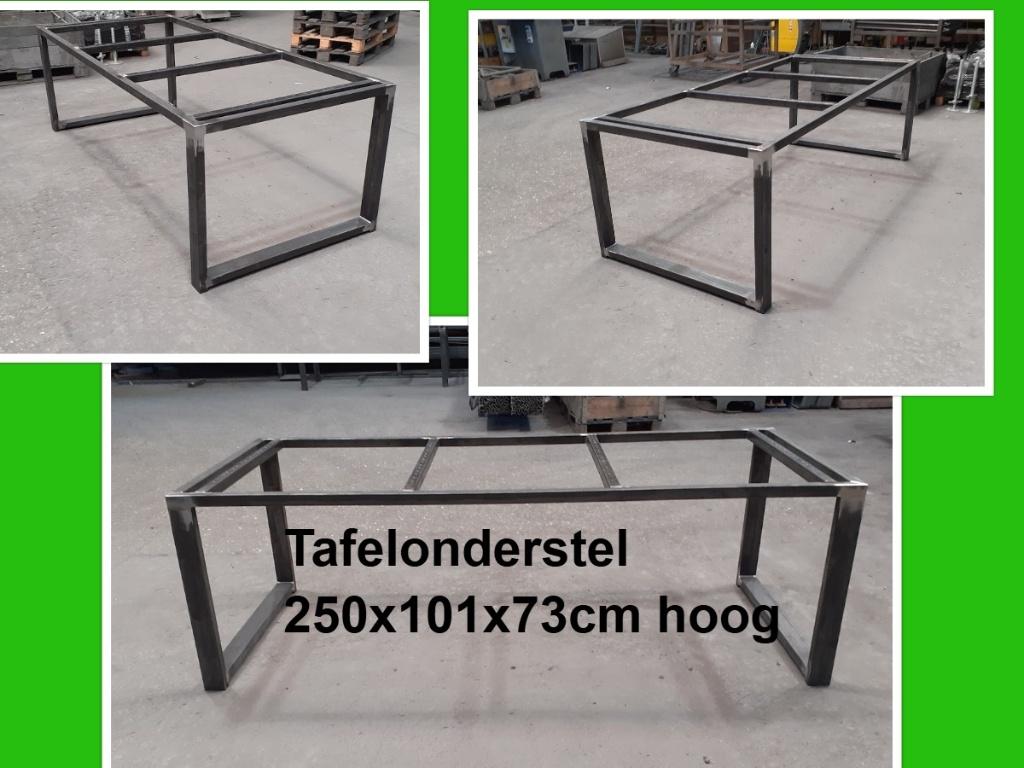 NIEUW tafelonderstel 250 cm lang - tuintafel - eettafel, Ophalen, Nieuw, Rechthoekig, Metaal
