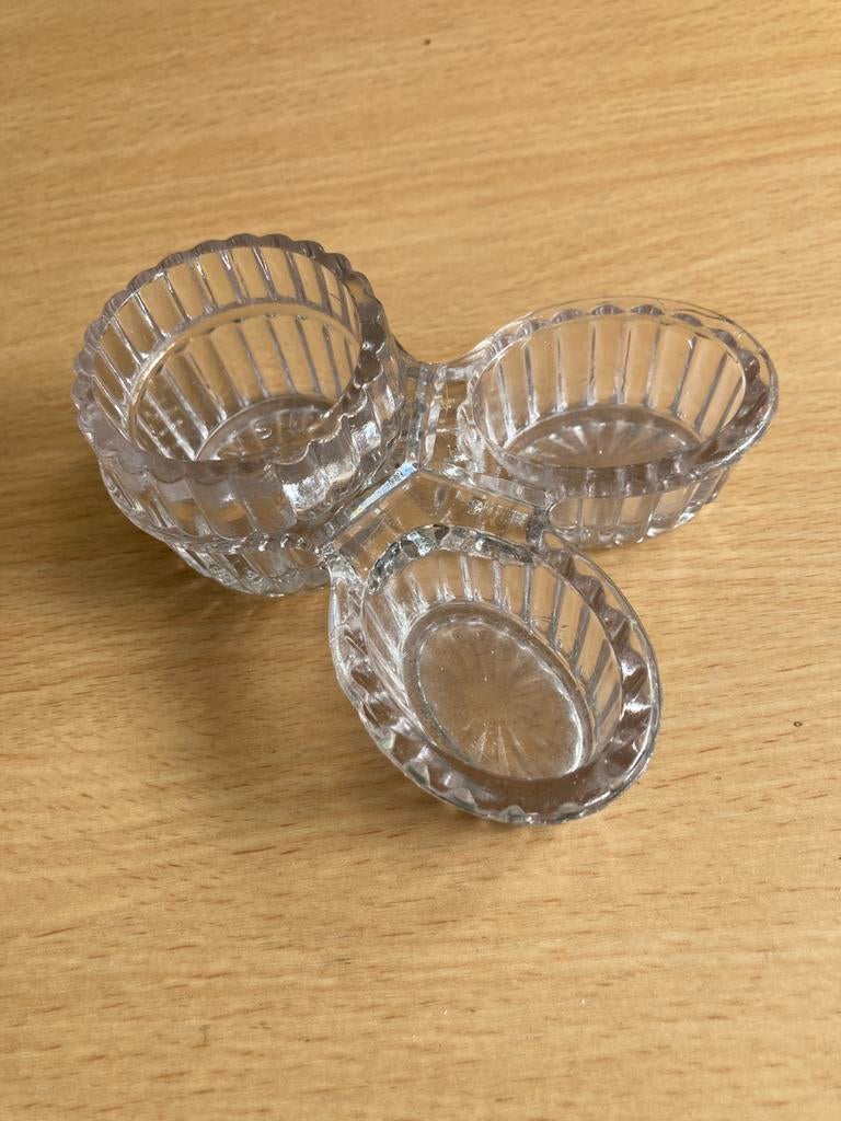 Dit object is een vintage glazen peper- en zoutstel, VSL, Antiek en Kunst, Ophalen of Verzenden