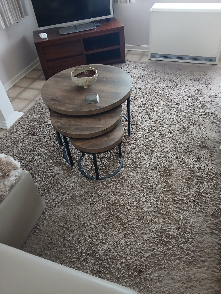 Tapijt Kartal Carpets, type Super Shaggy 200 x 290 cm, Ophalen, Gebruikt, Beige, 200 cm of meer