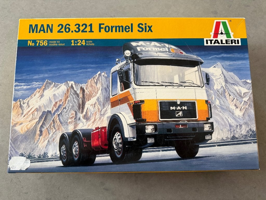 Italeri Truck MAN 26.321 Formel Six schaal 1/24, Hobby en Vrije tijd, Italeri, Groter dan 1:32, Nieuw, Ophalen of Verzenden