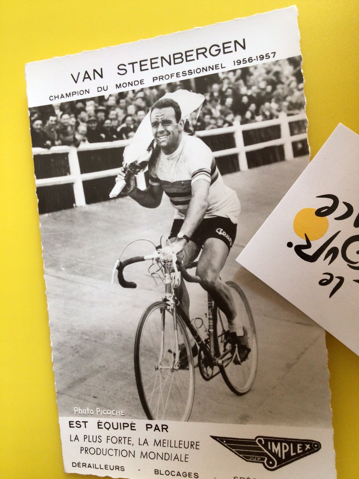 Wielerkaart 1957 wk rik van steenbergen, Verzenden