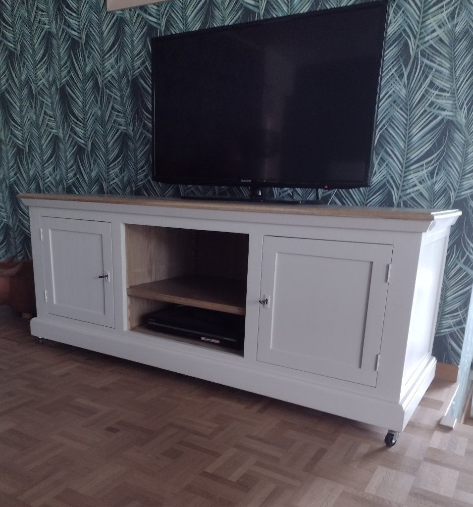 Tv kast, Huis en Inrichting, Ophalen, 150 tot 200 cm, Eikenhout, Minder dan 100 cm
