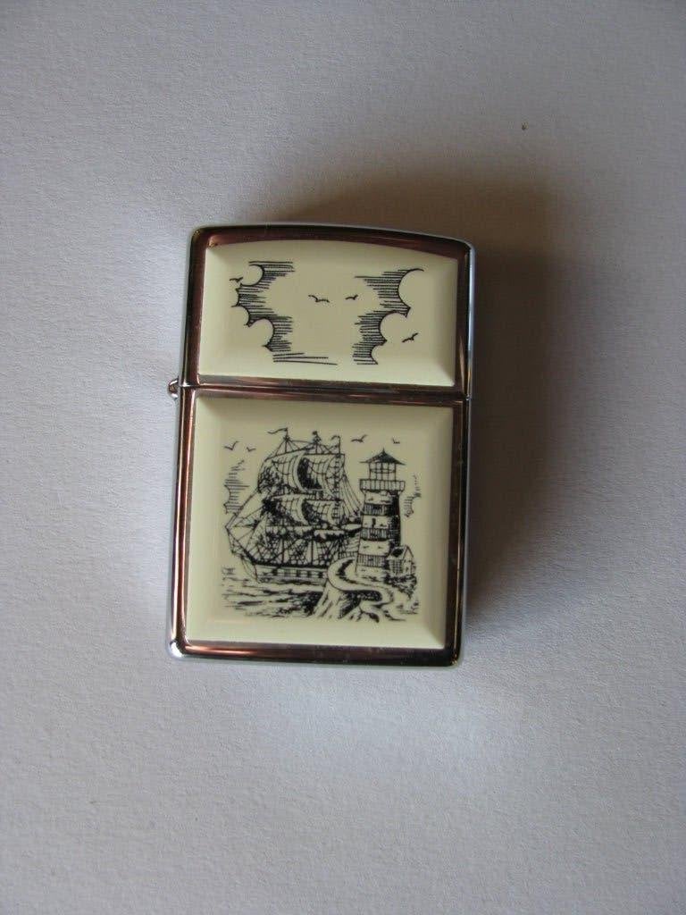 Briquet Zippo "Scrimshaw", Collections, Enlèvement ou Envoi, Briquet