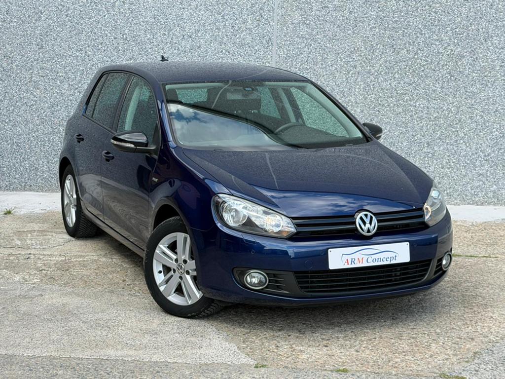 Volkswagen Golf 6 1.2 TSI essence MATCH 2012 GARANTIE 1 an, Auto's, Bluetooth, Euro 5, Zwart, Blauw