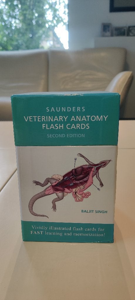 Flashcards d'anatomie vétérinaire SAUNDERS, Livres, Science, Enlèvement ou Envoi, Comme neuf, Saunders