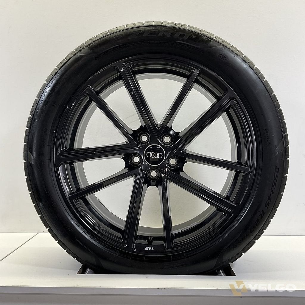 AUDI SQ5 Q5 SET VELGEN + ZOMERBANDEN 20 INCH PARELMOER ZWART, Auto-onderdelen, Gebruikt, 255 mm, -, -