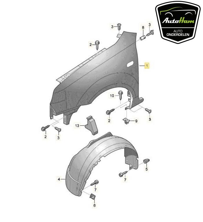 AILE AVANT GAUCHE Volkswagen Lupo (6X1) (|6X0821021E|), Autos : Pièces & Accessoires, Carrosserie & Tôlerie, Garde-boue, Volkswagen