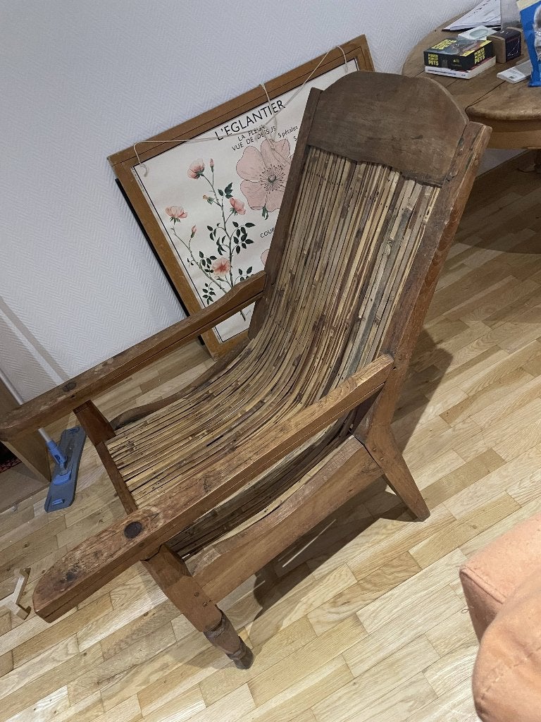 Fauteuil incliné bois, 100 à 125 cm, Enlèvement, Utilisé, 50 à 75 cm