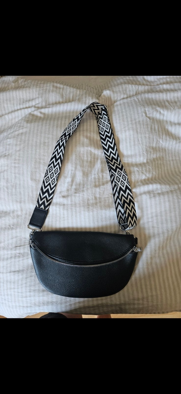 crosbody handtas zwart, Ophalen, Zwart