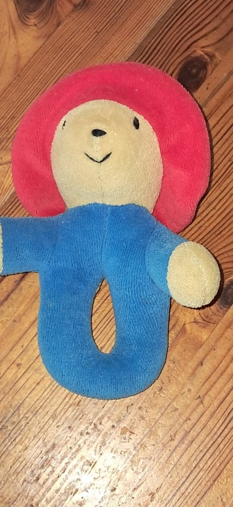 Knuffel rammelaar beertje, Kinderen en Baby's, Speelgoed | Knuffels en Pluche, Ophalen, Met geluid, Gebruikt, Overige karakters