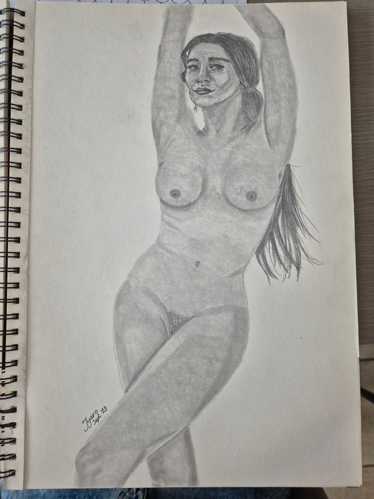 Dessin Pin Up A3, Antiquités & Art, Art | Dessins & Photographie, Enlèvement ou Envoi, Dessin