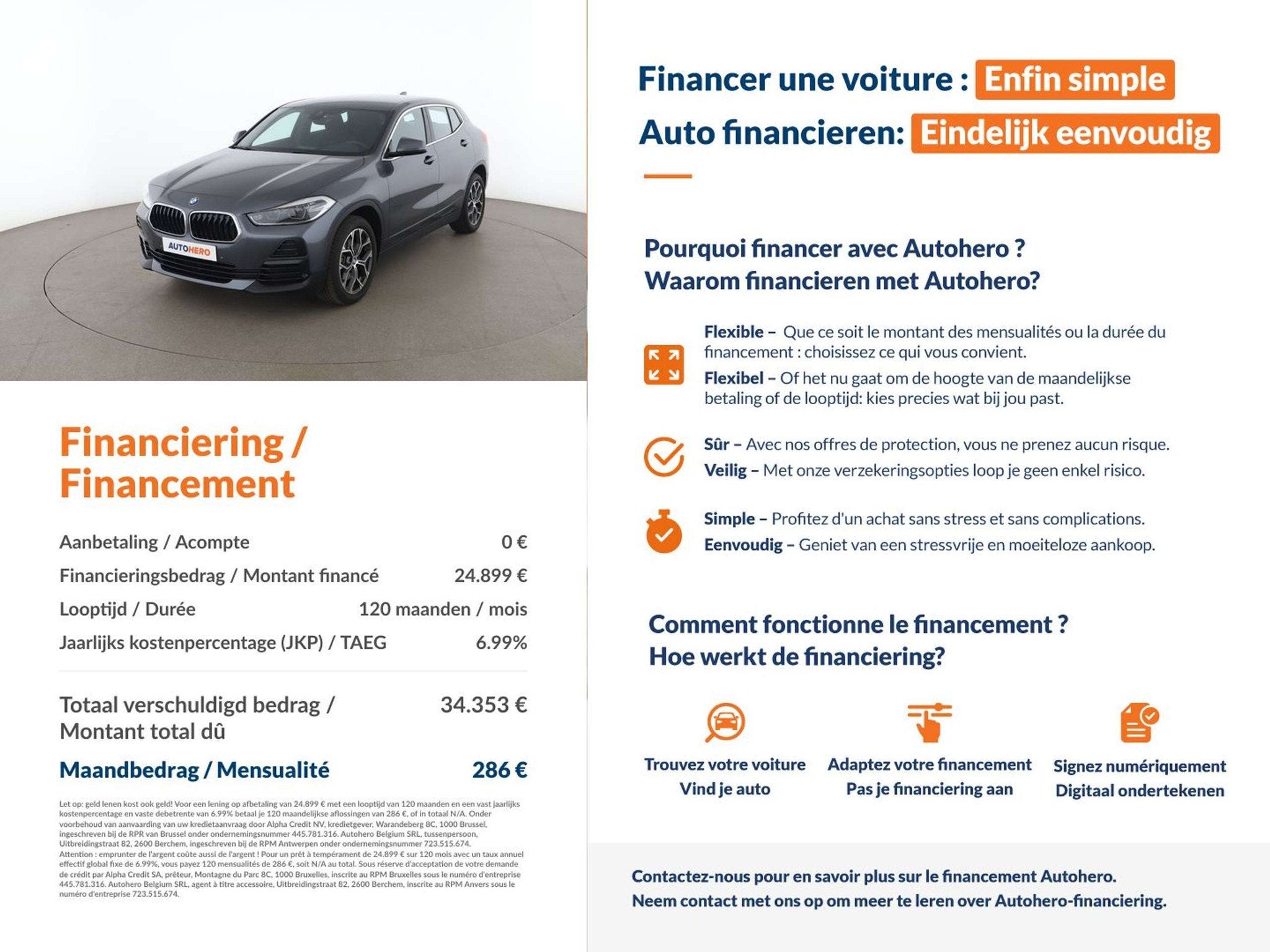 BMW X2 xDrive 18d (bj 2022, automaat), Auto's, Automaat, 1675 kg, 150 pk, Zilver of Grijs