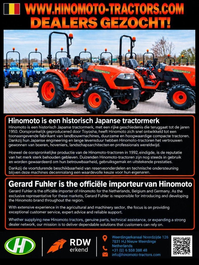 TRACTEURS HINOMOTO RECHERCHAIENT DES REVENDEURS, Enlèvement