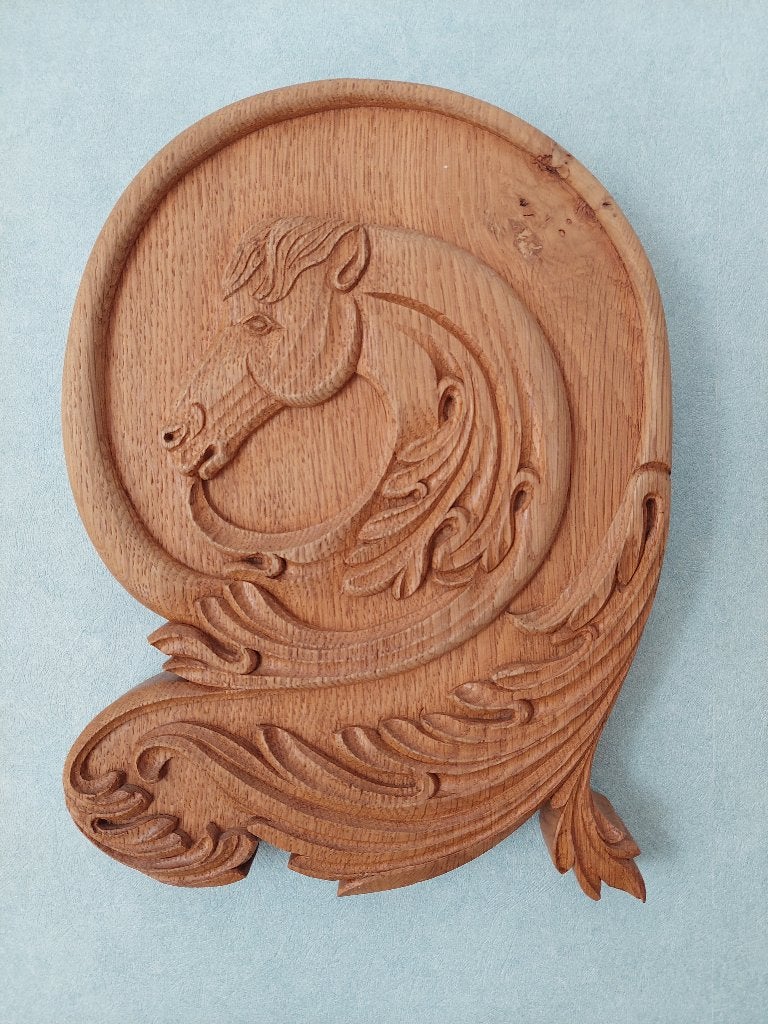 Houtsnijwerk paard, Antiek en Kunst, Kunst | Beelden en Houtsnijwerken, Ophalen, Houtsnijwerk, 20 - 50 cm, Hout