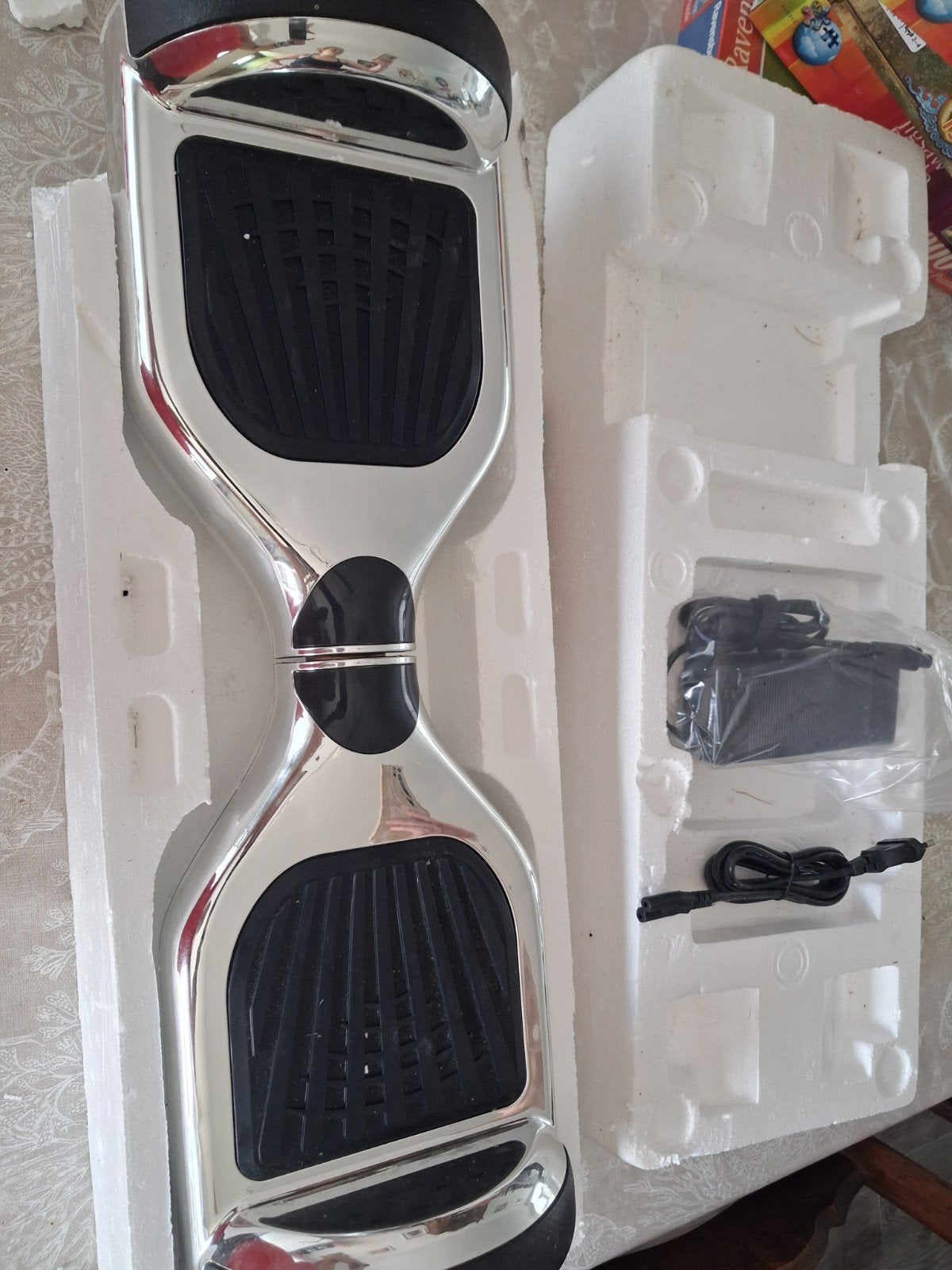 Hoverboard zilver met kabels, Kinderen en Baby's, Ophalen, Zo goed als nieuw