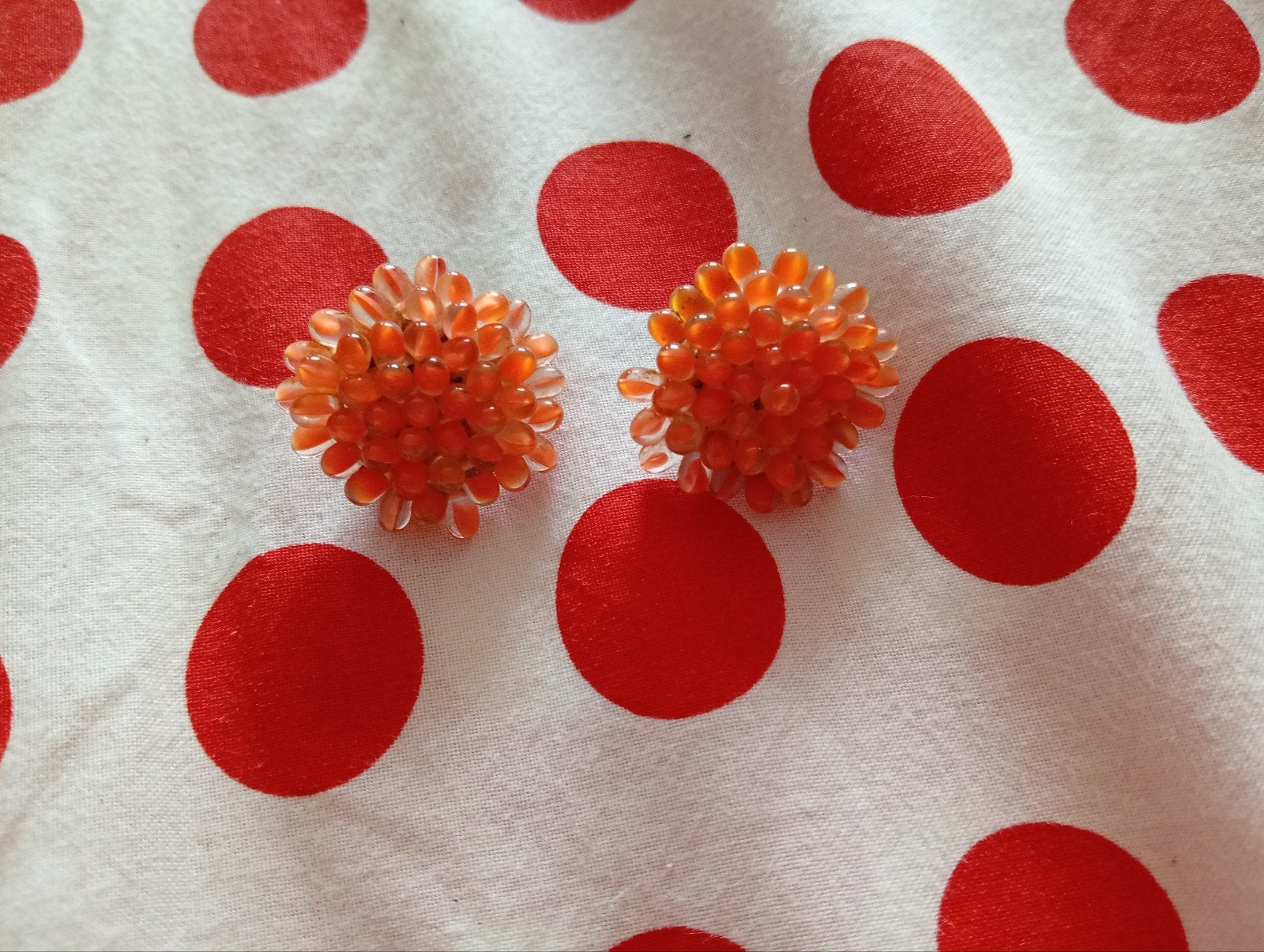 oranje oorbellen, Bijoux, Sacs & Beauté, Enlèvement ou Envoi, Orange