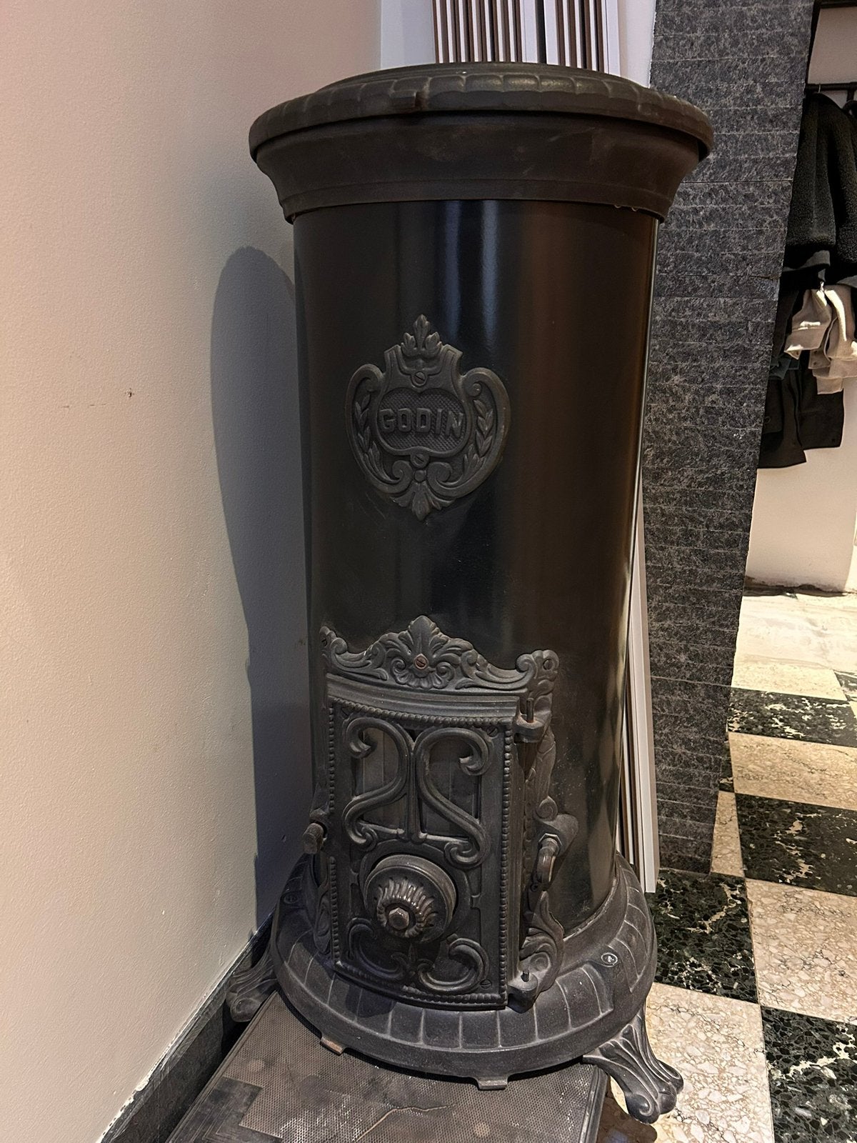 Kachel van Godin, Poêle à charbon, Enlèvement, Utilisé, Bois