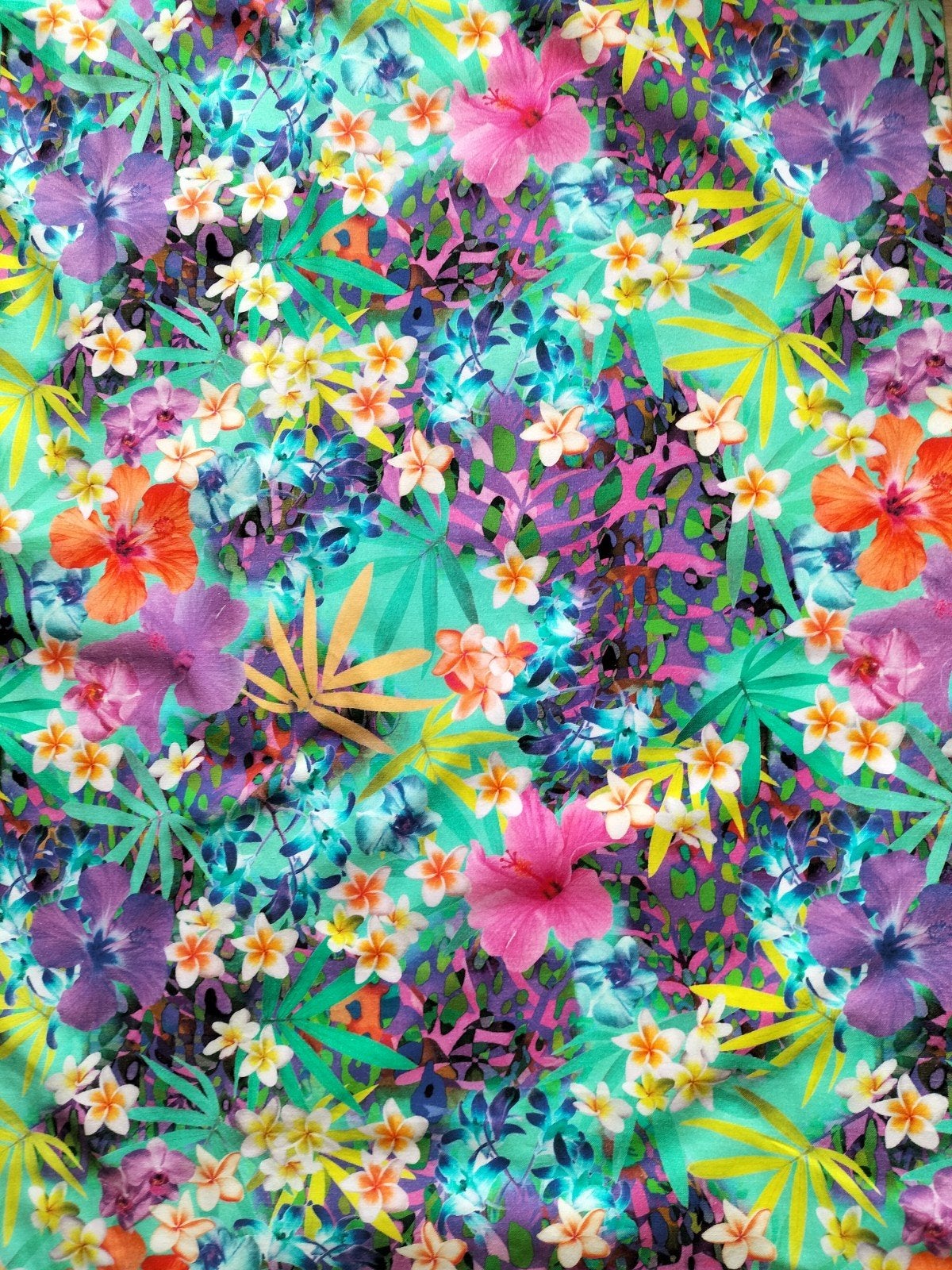 overgordijn draperie stof bloemen kleurrijk, 2 afgewerkte, Enlèvement, Double rideau, 228 cm, 125 cm