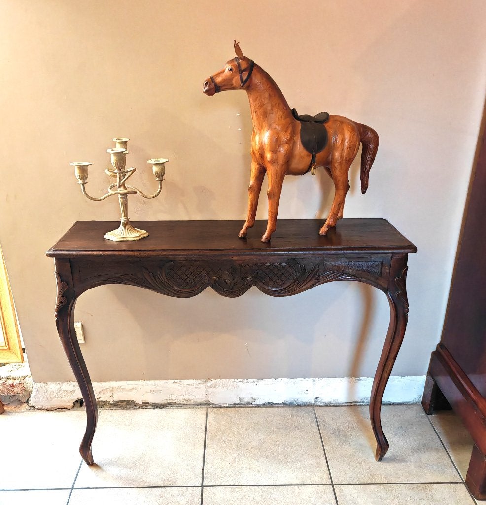 Antieke Louis XV muur-tafel B 100cm H 74cm D 32cm, Antiek en Kunst, Ophalen