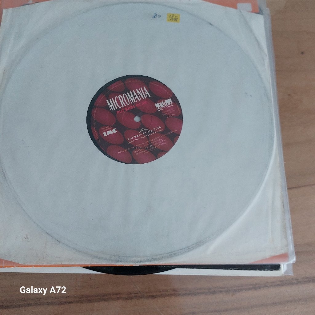 micromania put bass in me 12 inch maxi, 12 pouces, Enlèvement ou Envoi, Autres types, Utilisé