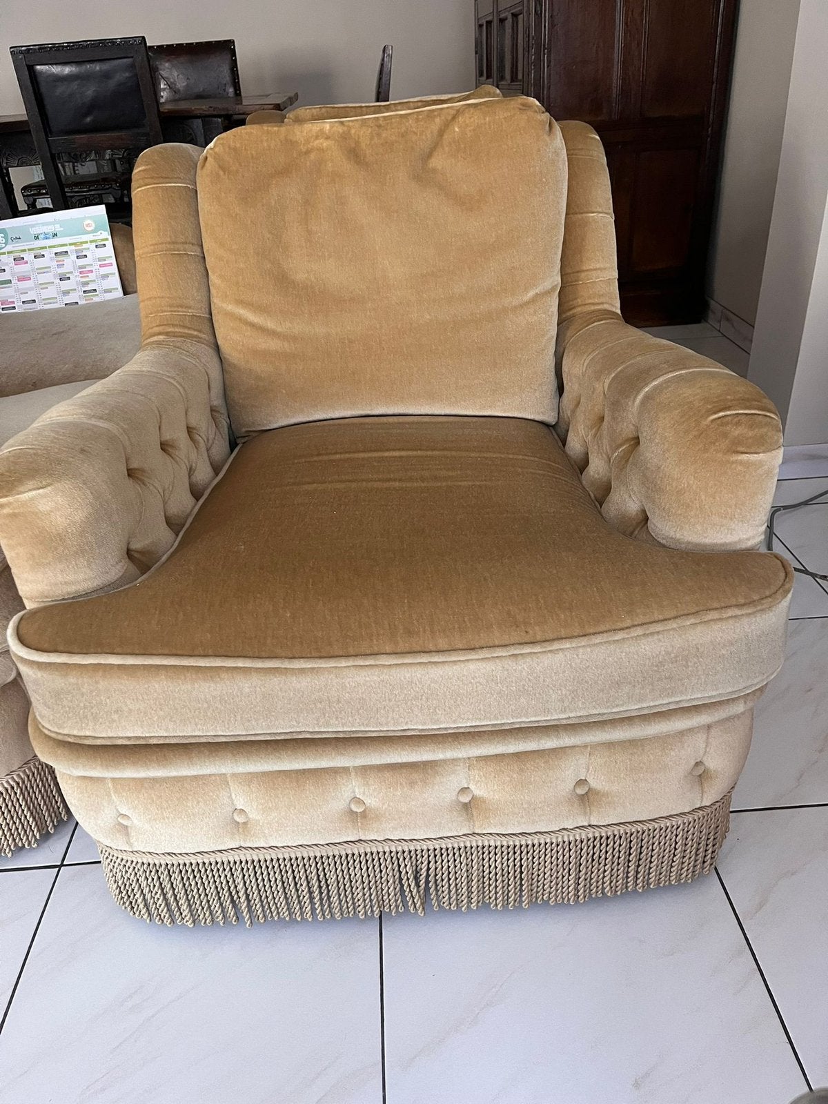 vintage  meubel 2x1zit en 1x2zit, Huis en Inrichting, Fauteuils, Gebruikt, Stof, 75 tot 100 cm, 75 tot 100 cm, Ophalen