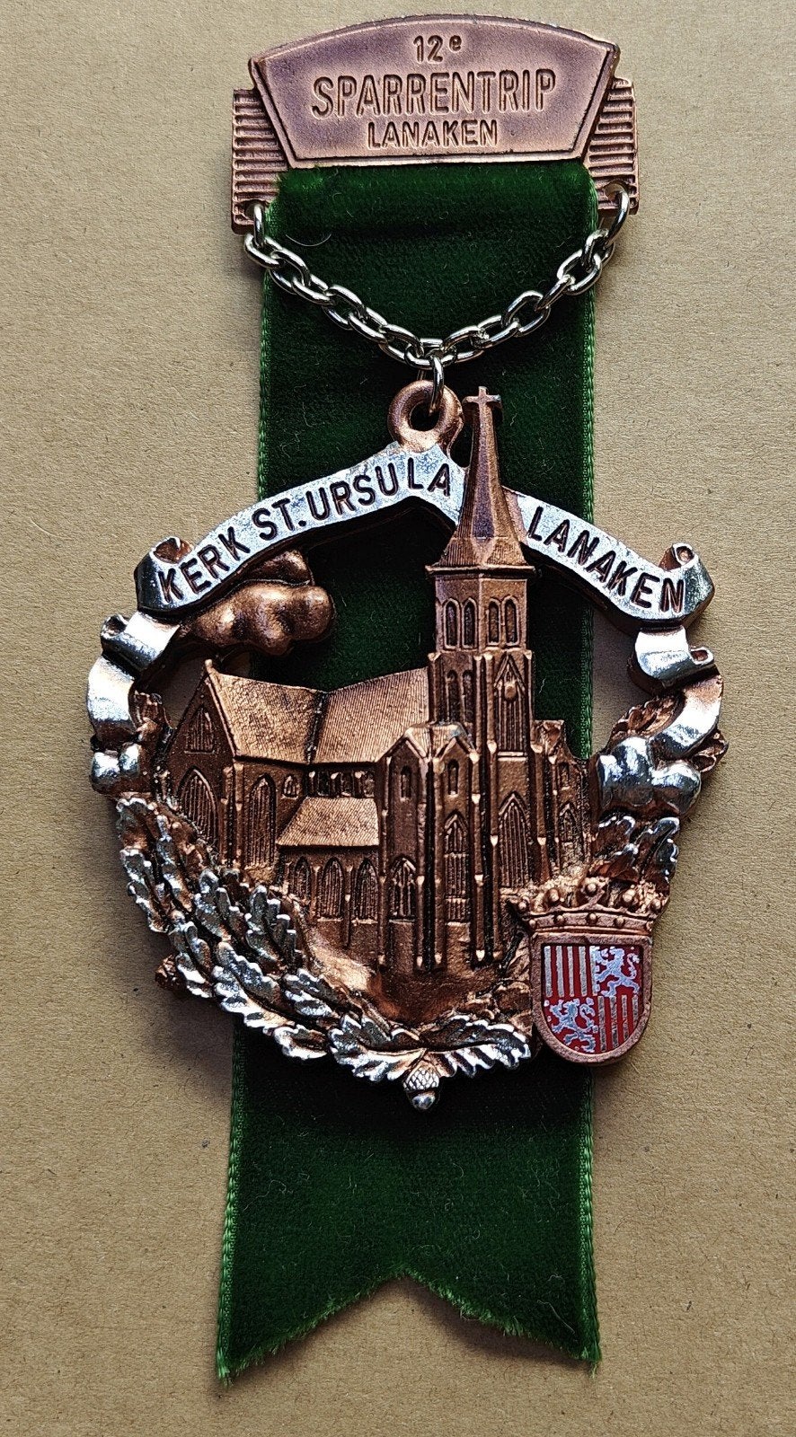 médaille commémorative 12e Sparrentrip Lanaken/Saint Ursulak, Collections, Enlèvement ou Envoi