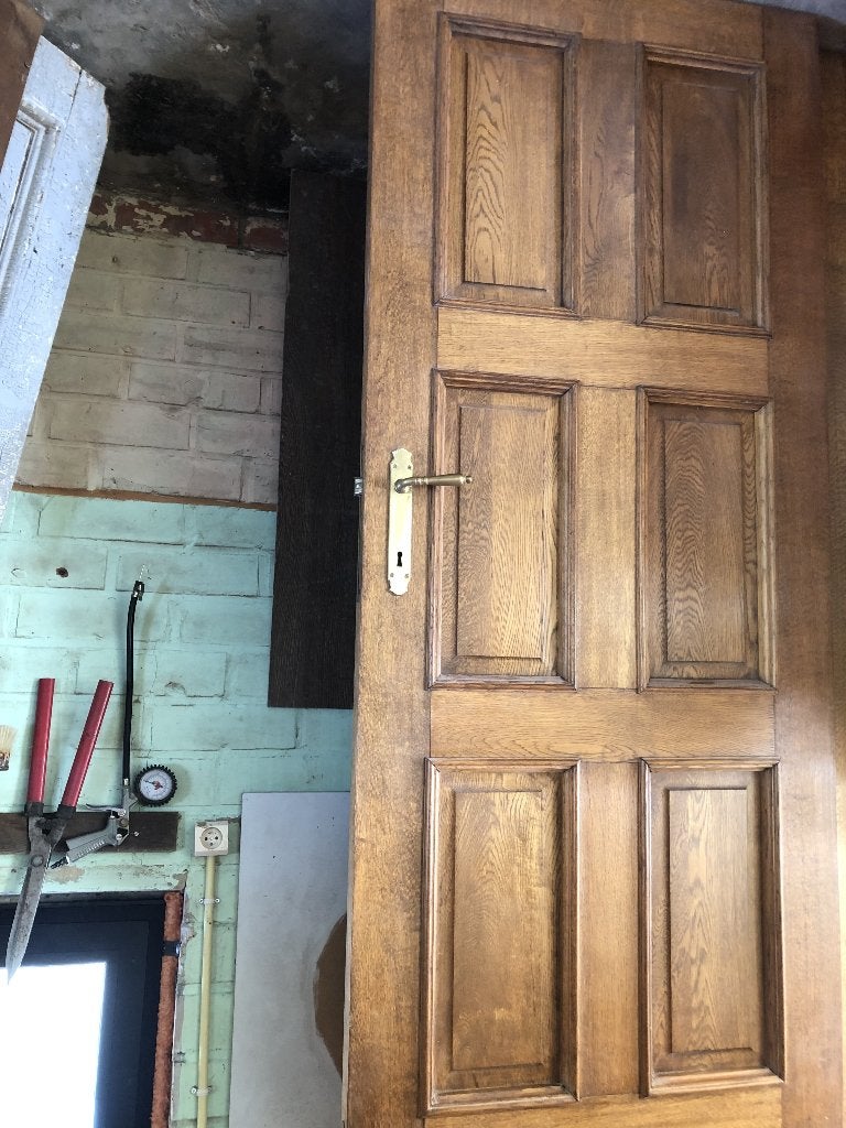 3 portes intérieures en bois et 1 porte extérieure, Porte intérieure, Enlèvement, Bois, 200 à 215 cm