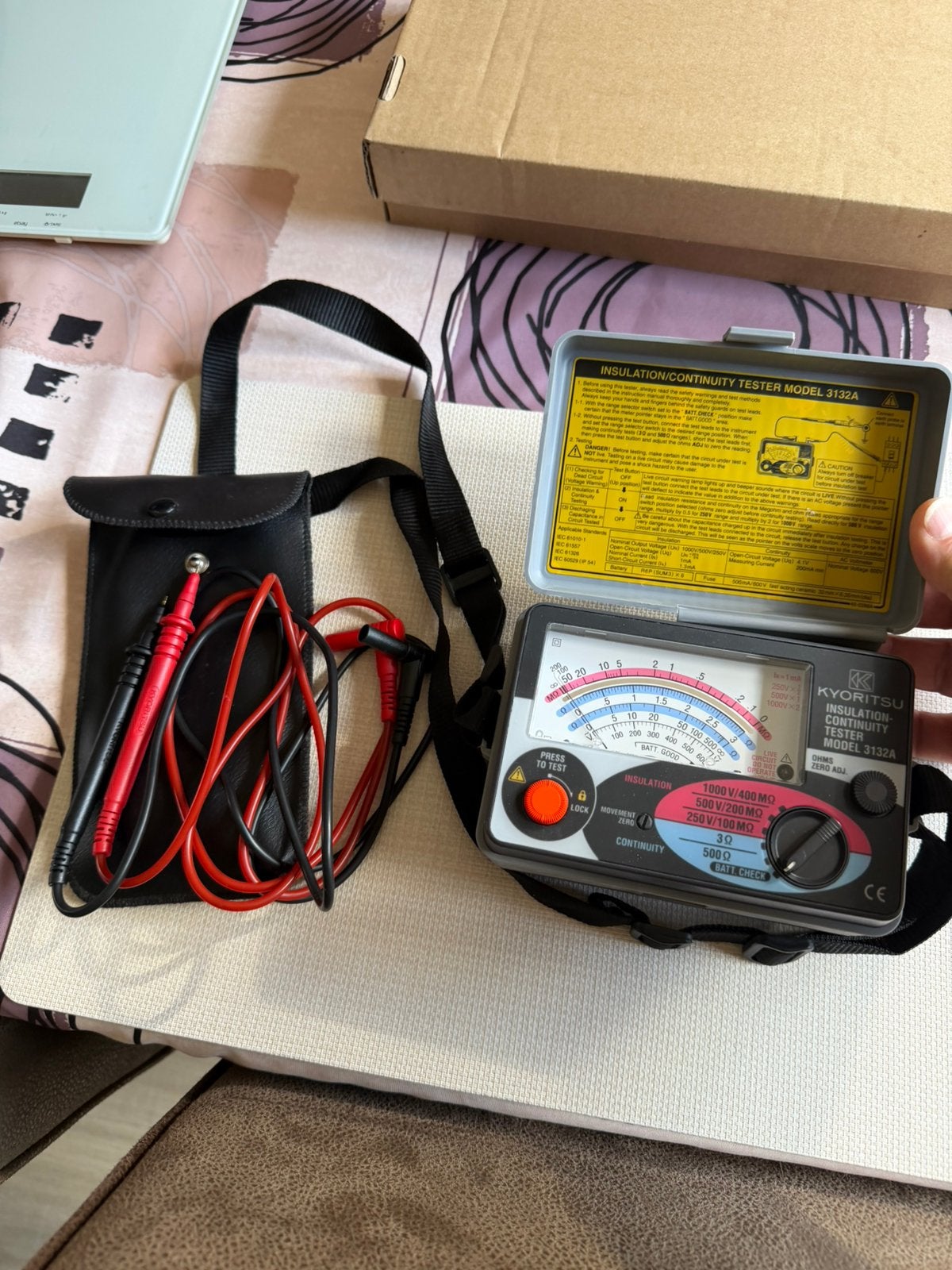 Kyoritsu 3132A testeur d'isolement - 250V/500V/1000V - 400MΩ, Enlèvement, Comme neuf