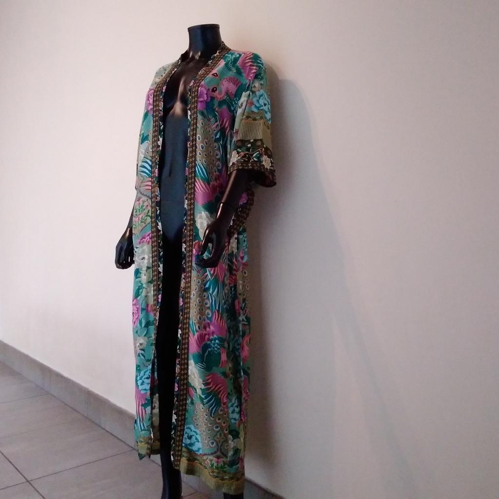 Kimono long coloré, Lange kleurrijke kimono, Envoi, Comme neuf