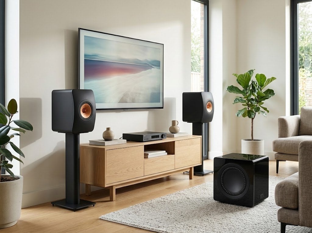Enceintes LS50 Wireless II + Caisson KF92, Enceinte d'étagère, Connexion USB, Enlèvement, Utilisé