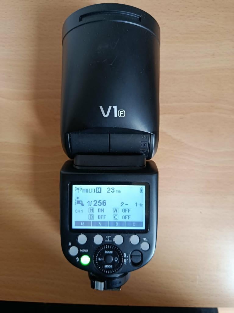 Cameraflash Godox V1f, Ophalen of Verzenden, Gebruikt, Overige merken
