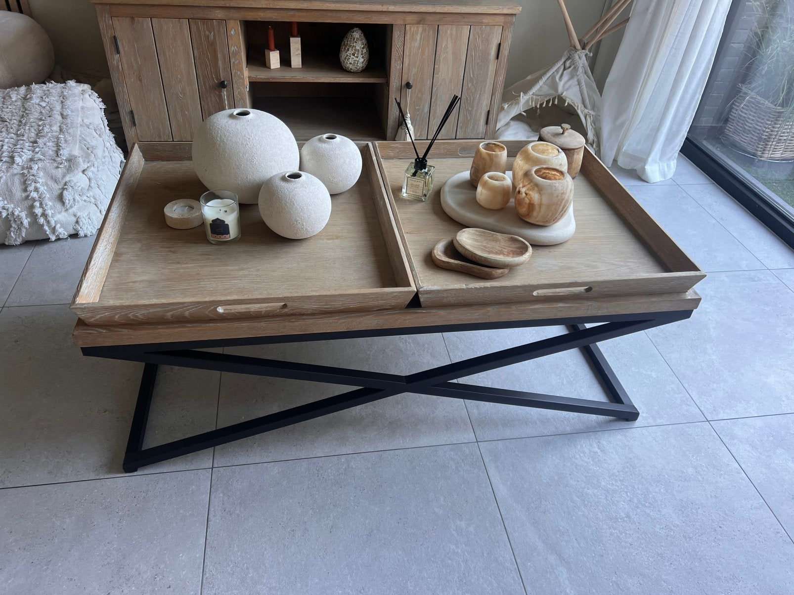 Eiken salontafel pr interiors, Enlèvement, Comme neuf, Chêne