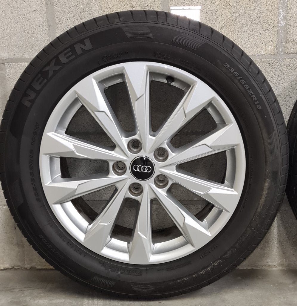 18 audi original velgen met zomerbanden, Auto-onderdelen, Banden en Velgen, Ophalen, 18 inch, Gebruikt, Banden en Velgen