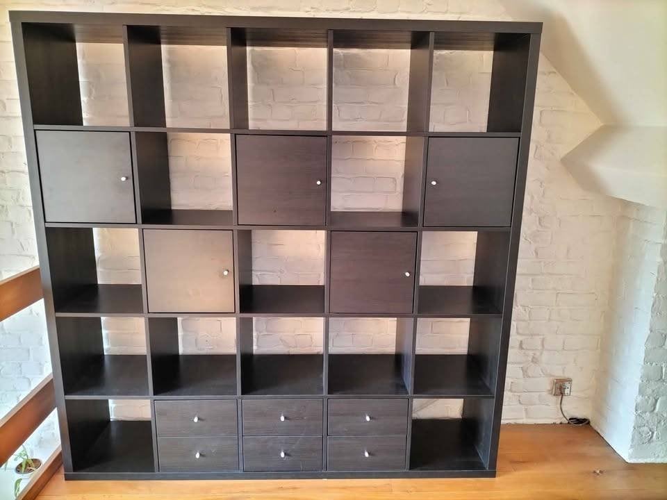 KALAX NOIRE 25 CASES, Maison & Meubles, 25 à 50 cm, Avec tablette(s), 150 à 200 cm, Comme neuf