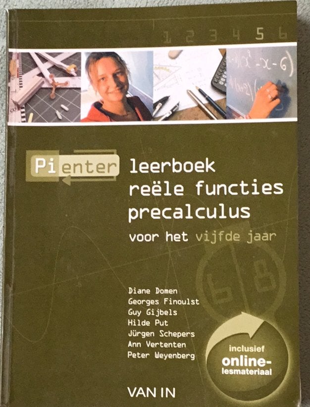 Pienter - Leerboek 6/8u reële functies, Boeken, Ophalen of Verzenden, Zo goed als nieuw, ASO, Wiskunde A