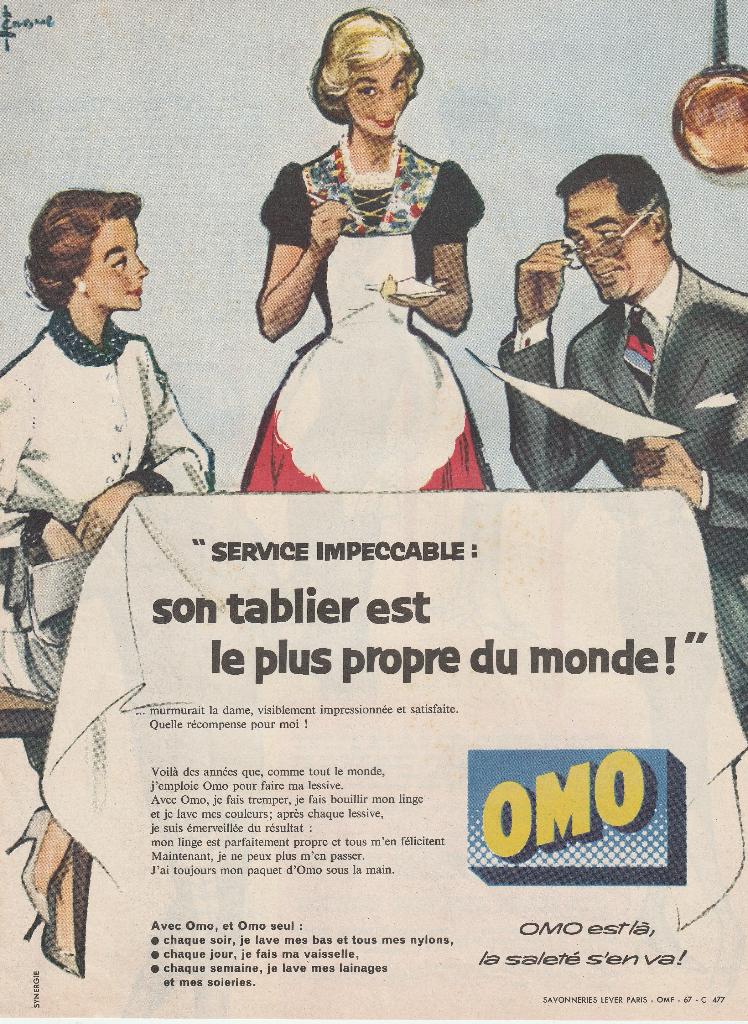 oude reclame waspoeder OMO, Verzamelen, Ophalen of Verzenden, Zo goed als nieuw, Overige typen