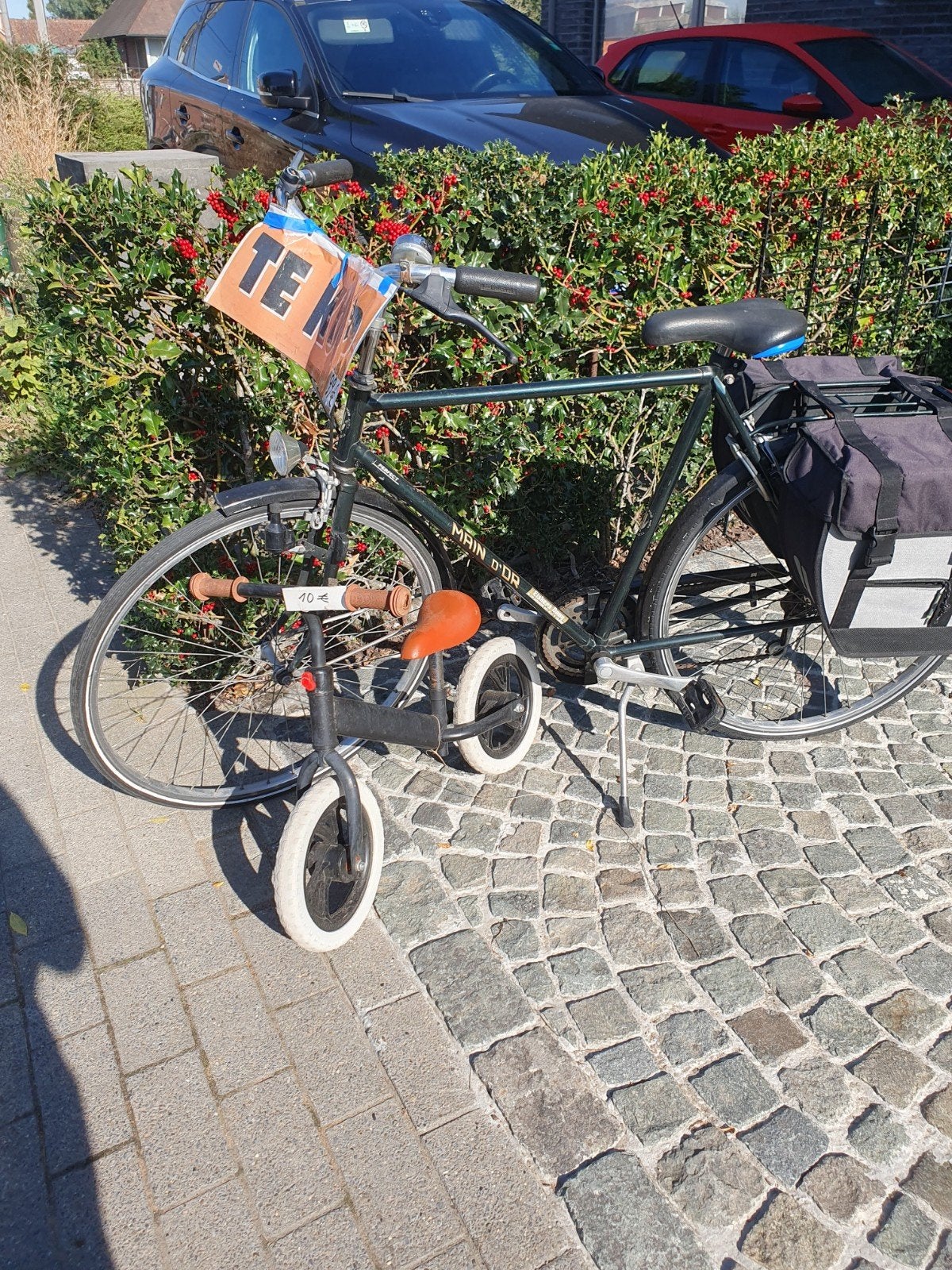heren fiets, Ophalen