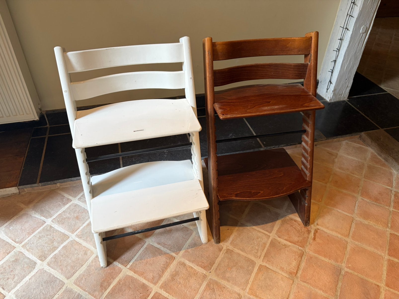 2 Stokke Trip trap met 1 kussen., Kinderen en Baby's, Ophalen, Zo goed als nieuw