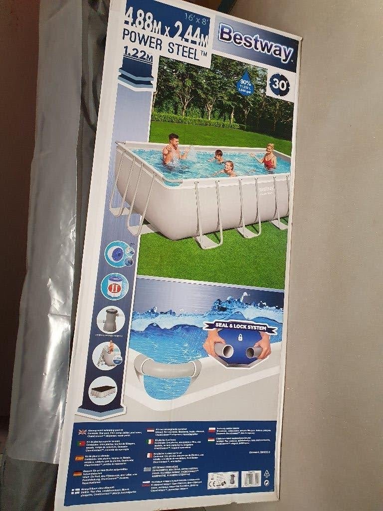 Zwembad bestway 4.88m op 2.44m, Jardin & Terrasse, Enlèvement, Utilisé, Piscines hors sol