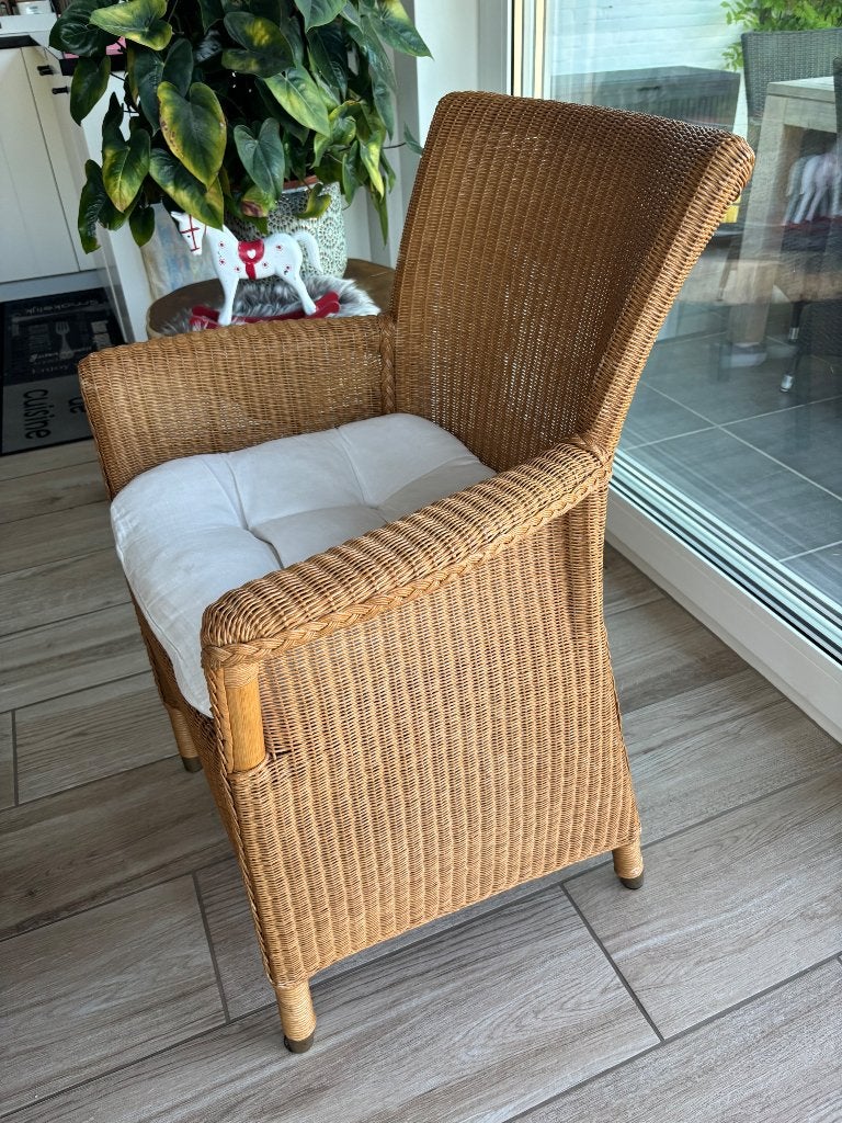 6 rieten stoelen, Ophalen, Riet, Riet of Rotan, Zo goed als nieuw