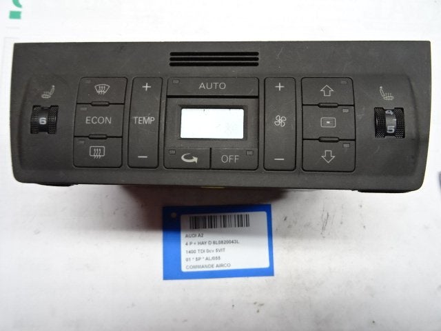 PANNEAU DE COMMANDE CLIMATISATION A2 (8Z0) (8L0820043L), Auto-Union-Straße  1,
85057  Ingolstadt, DE, Info@audi.de, Audi, Utilisé