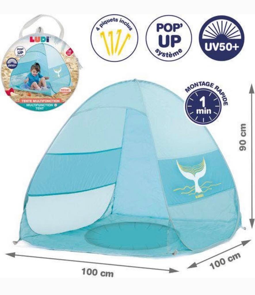 LUDI Pop-up Strandtent speeltent tent UV50+ XXL Nieuw + tas, Ophalen of Verzenden, Nieuw