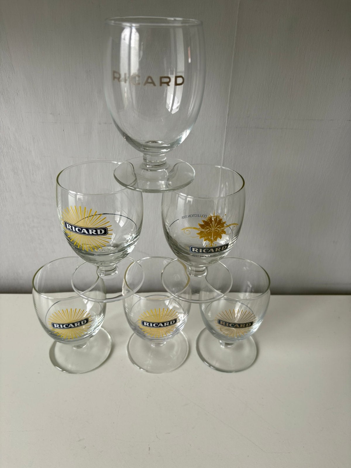 6 verres RICARD, Enlèvement ou Envoi, Comme neuf