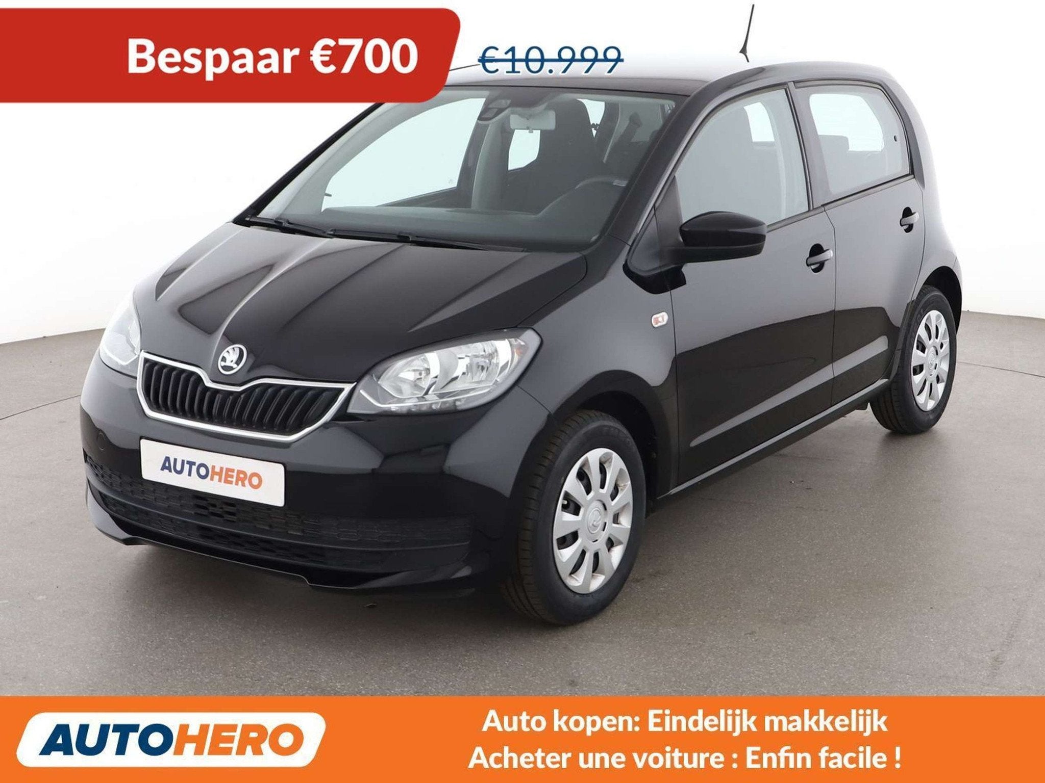 Skoda Citigo 1.0 MPI Ambition (année de construction 2018), Autos, Achat, Ordinateur de bord, Autres carburants, Noir