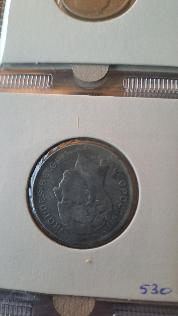 Numismatique 5Fr 1947 Leopold III Fr, Enlèvement, Autres matériaux
