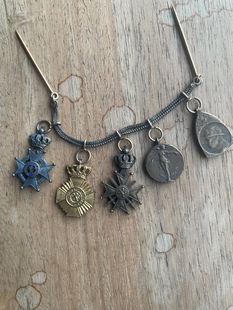 setje dimutief medailles WOI (2), Ophalen of Verzenden, Landmacht, Lintje, Medaille of Wings